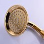 Brass metal PVD gold water saving telephone shower head set