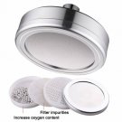 Aluminum 5 inches round water saving pressure shower head with shower filter
