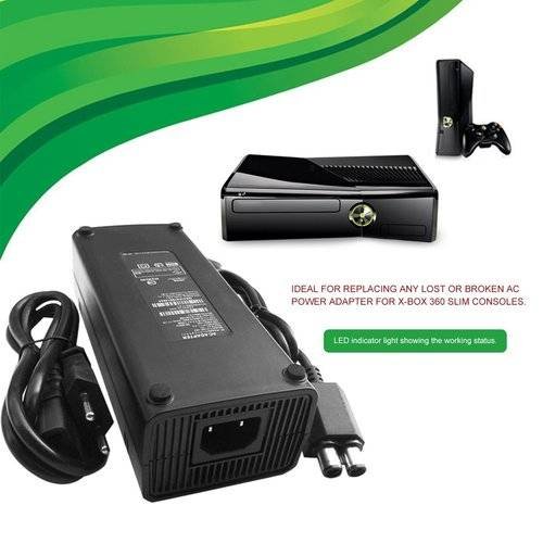 AC 100-240V Adapter Power Supply Charger Cable for X-BOX 360 Slim EU Plug