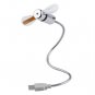 Mini Flexible Gooseneck LED Clock USB Fan For PC Notebook Time Display Cool
