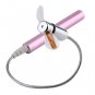 Mini Flexible Gooseneck LED Clock USB Fan For PC Notebook Time Display Cool