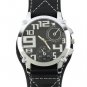 Fashion Big Leather Band Over Size Face Men Boys Sport Quartz Clock Wrist Watch --Best Gift