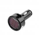 2 In 1 Car Auto 12V Red Blue Dual Display LED Digital Thermometer Voltmeter