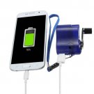 New USB Travel Emergency Phone Charger Dynamo Hand Manual Charger Blue