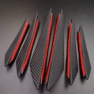6pc Universal Carbon Fiber Car Front Bumper Fin Splitter Spoiler Canard Valence