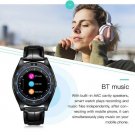 Heart Rate Blood Pressure Monitor Slot Wrist Waterproof Bluetooth Smart Watch  Black