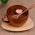 260ml / 8.8 oz Natural Jujube Bar Wooden Cups Mugs With Handgrip Coffee Mug