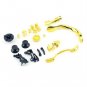 Chrome Silver modded Full Shell Gold Buttons for Xbox 360 Wireless Controller