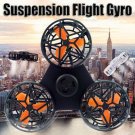Tiny Toy Drone Flying Fidget Spinner Stress Relief Gift Flying Gyroscop Toy Black