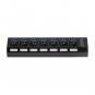 7 Ports ABS USB 3.0 Hub With On/Off SwitchAC Power Adapter +Cable US Plug