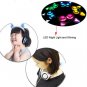 Fordable Glowing Cat Ear Bluetooth Headphones with Microphone for PC iPhone TV iPad White