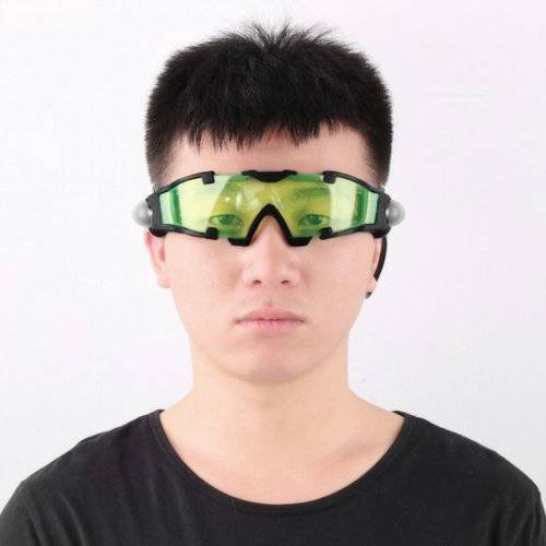 Green Lens Adjustable Elastic Band Night Vision Goggles Glasses Eyeshield