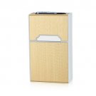 USB Lighter cigarette case for 20 cigarettes pack  gold