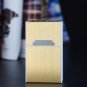 USB Lighter cigarette case for 20 cigarettes pack  gold