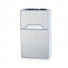 USB Lighter cigarette case for 20 cigarettes pack  Silver