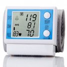 LCD Digital Automatic Wrist Blood Pressure Monitor Heart Beat Pulse Meter