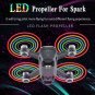 LED Flash Propellers Blades Props Rechargeable for Spark Drone (2Pairs)