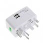 2 USB Port Universal Travel AC Power Charger Adapter Plug Converter
