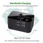Travel Adapter with Dual USB Charging Ports for US EU UK AU Cell phone laptop