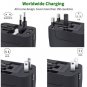 Travel Adapter with Dual USB Charging Ports for US EU UK AU Cell phone laptop