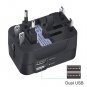 Travel Adapter with Dual USB Charging Ports for US EU UK AU Cell phone laptop