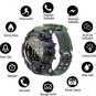 Waterproof Bluetooth Sport Smart Watch Phone Mate For Android IOS Green Camouflage