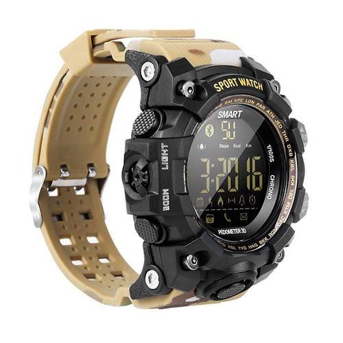 Waterproof Bluetooth Sport Smart Watch Phone Mate For Android IOS  Yellow Camouflage