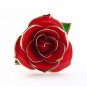Love Forever Long Stem Cover 24K Gold Foil Trim Rose Flower With Bracket