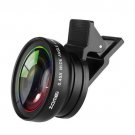 ZOMEI 37mm 0.45X Clip On Wide Angle Camera Lens For iPhone/Android CellPhone  Black