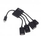Micro USB Hub OTG Connector Spliter Power Charging Cable Data Wire