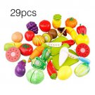 29PCS/SET Unique Children Kids Cutting Fruit Vegetable Food Play Kitchen Toys