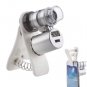 Mini Money Tester 60X Pocket Microscope Magnifier Loupe Glass LED Light UV