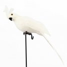 Realistic Parrot Ornament Birds Imitation Animal Outdoor Garden Lawn Tree Decor White
