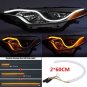 2x 60cm Car Sequential Headlight LED Strip Lights Dynamic Turn Signal Lamp