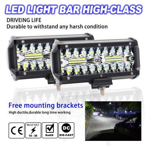 120W LED Work Light Bar Flood Spot Beam Offroad 4WD SUV Driving Fog Light