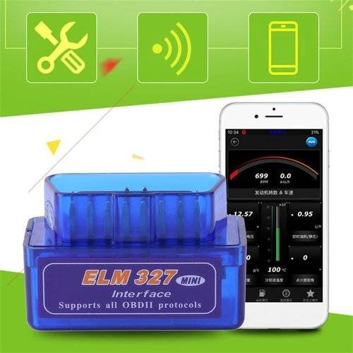 2pcs/set Mini ELM327 V2.1 OBD2 II Bluetooth Auto Scanner Diagnostic Tool