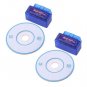 2pcs/set Mini ELM327 V2.1 OBD2 II Bluetooth Auto Scanner Diagnostic Tool