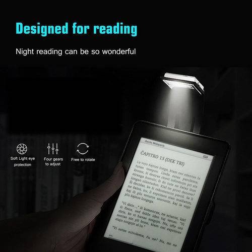 LED Reading Book Light Flexible Clip Rechargeable Lamp For Kindle/eBook Readers