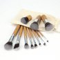11pcs Natural Bamboo Makeup Brushes Foundation Blending Brush Tool Set