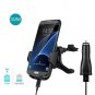 Car Phone Holder Wireless Charger For 4-6.3inch Phone With Charger Head