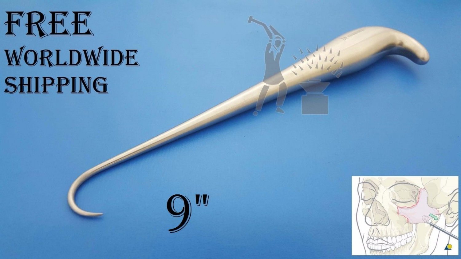 Dingman Zygoma Hook Heavy Sharp, ENT Maxillofacial Orthognathic Surgery