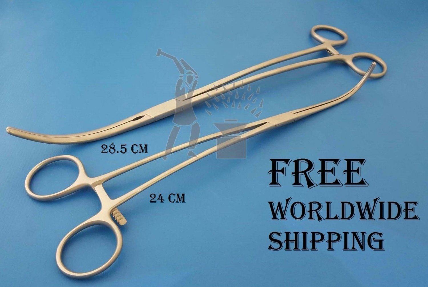 Debakey Atraumatic Vascular Clamps Forceps Surgical Instruments 2 Pieces
