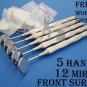 Dental Cone Socket Handle with Mirrors Dentist Instruments Hollow Handle 17 pcs