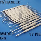 Dental Composite Plastic Restorative Filling Instruments, Hollow Handle 17 Piece