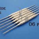 Ingrown Nail File Black Files Double Ended Hollow Handle Chiropody Podiatry 6 pc