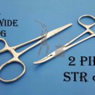 Spencer Wells Haemostatic Artery Forceps Medical Surgical Instruments 2 Pieces