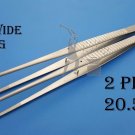 Surgical Medical Dissecting Tissue Forceps Serrated 2 Piece Free Shipping