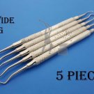 Dental Excavators Double Ended Cavity Curettes Hollow Handle 5 Pieces Free Ship