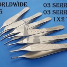 Adson Dressing & Tissue Forceps Serrated & 1x2 Teeth Serrated 3 Each Surgical