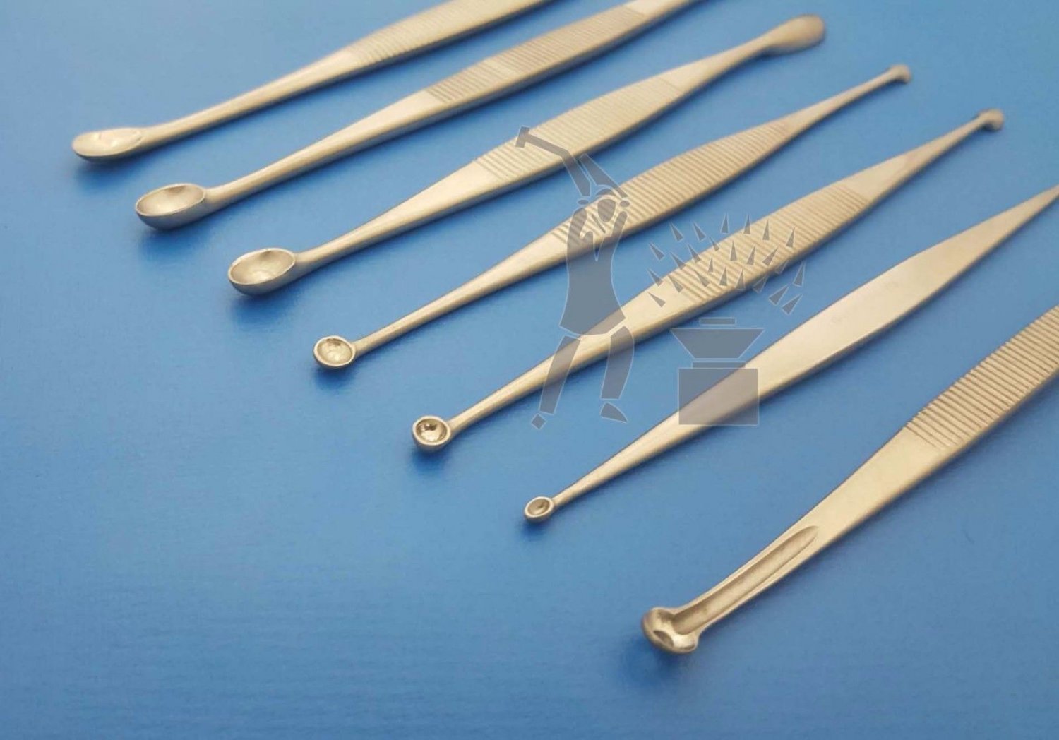 Bone Curettes Orthopedic Assorted Sizes Double Ended 7 Pcs Free Shipping